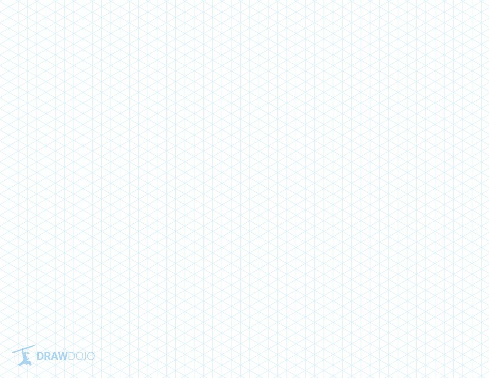 Printable isometric grid paper template with a fine grid